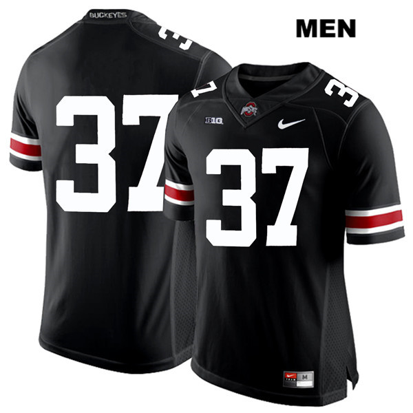 Ohio State Buckeyes Men's Derrick Malone #37 White Number Black Authentic Nike No Name College NCAA Stitched Football Jersey WP19E53WY